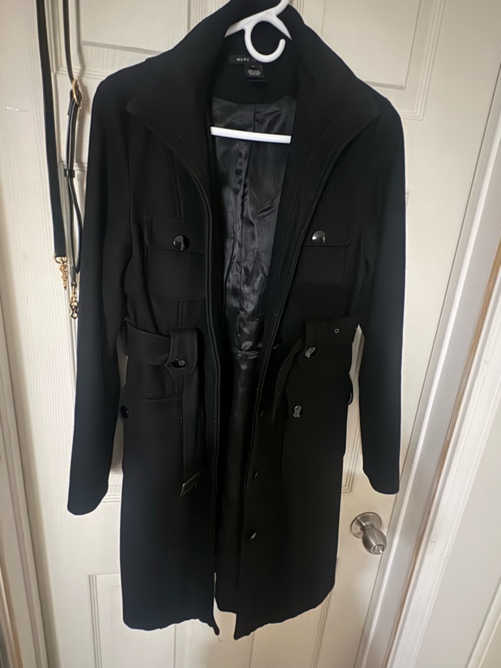 Marc Jacobs Black Trench Coat with Belt